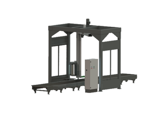 Render van draaiarm-wikkelmachine