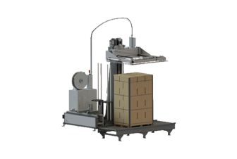 Render van hoekenzetter en omsnoeringsmachine