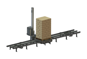 Render van plateau-wikkelmachine met kettingbaan